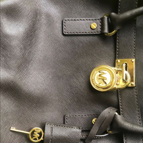 MK Hamilton Lrg Brown Saffiano Leather Satchel - Picture 3 of 4